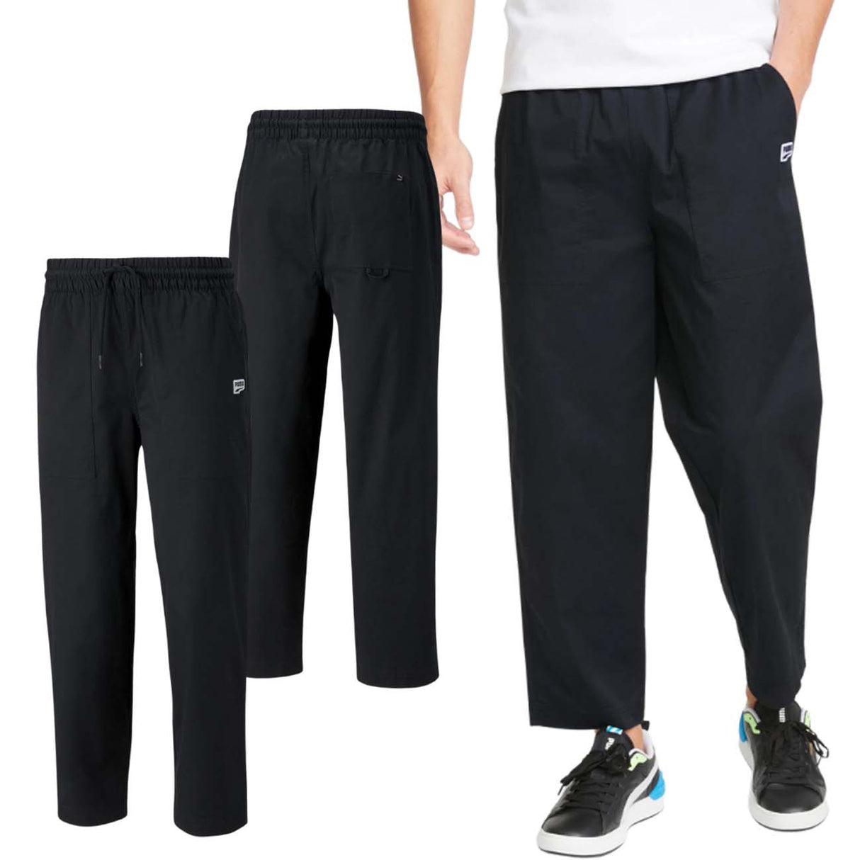 PANTALONE PUMA 533680 TWILL TAPERED NERO