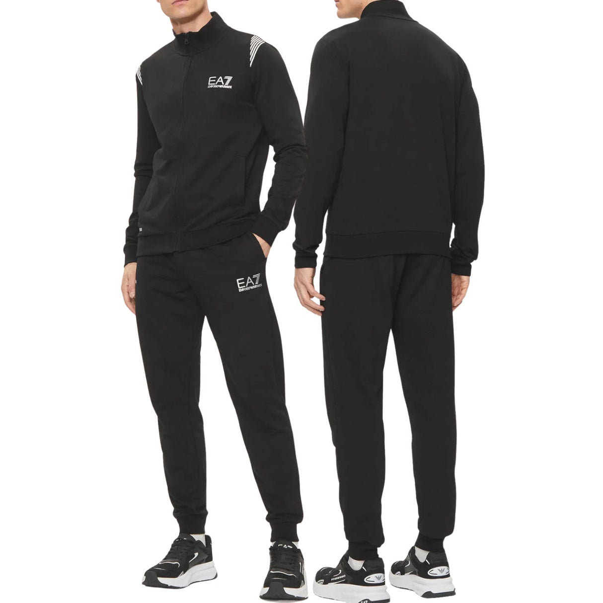 TUTA ARMANI EA7 E24 3DPV55 PJLIZ 1200 COTONE NERO