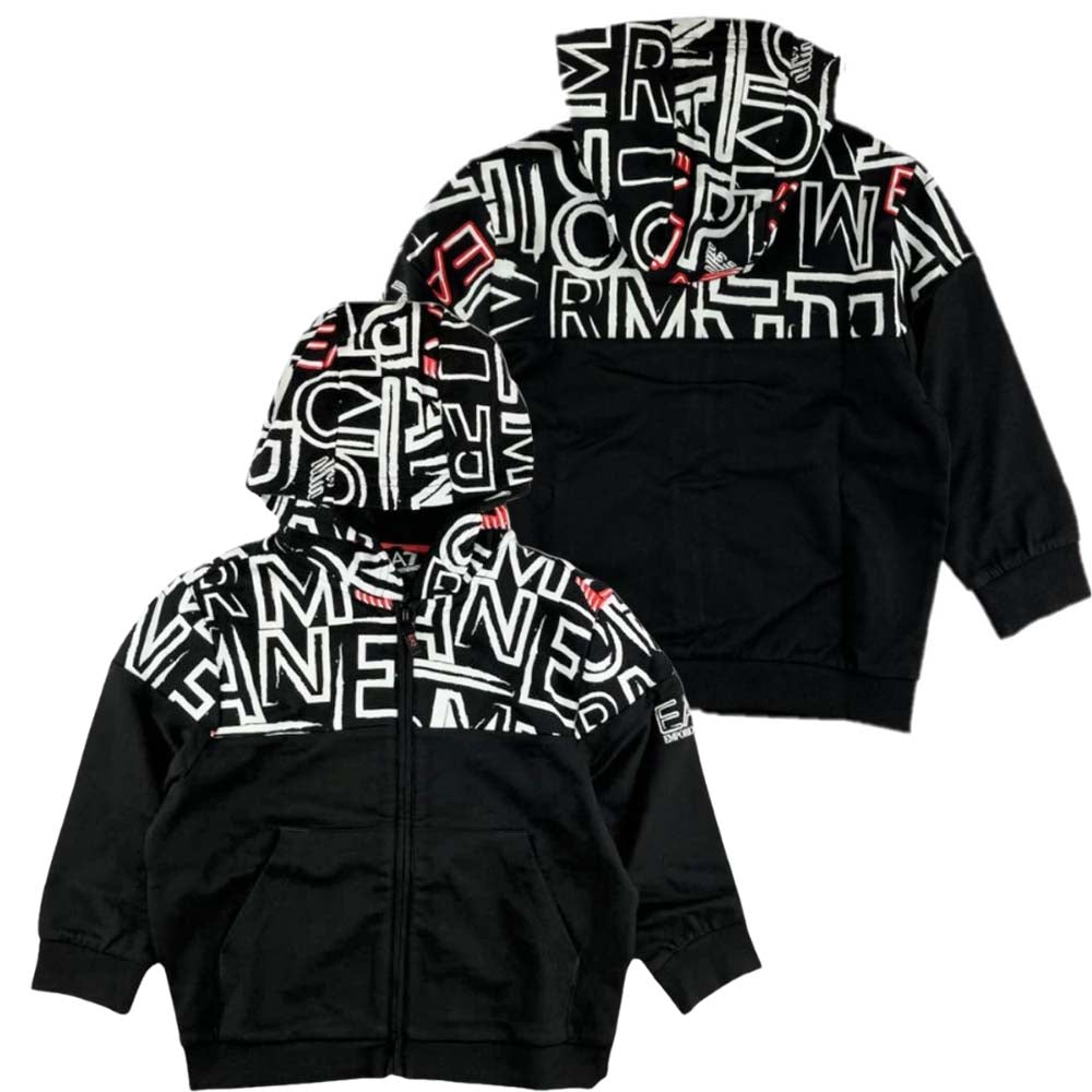 FELPA RAGAZZI ARMANI EA7 3RBM63 BJ05Z COTONE GARZATO