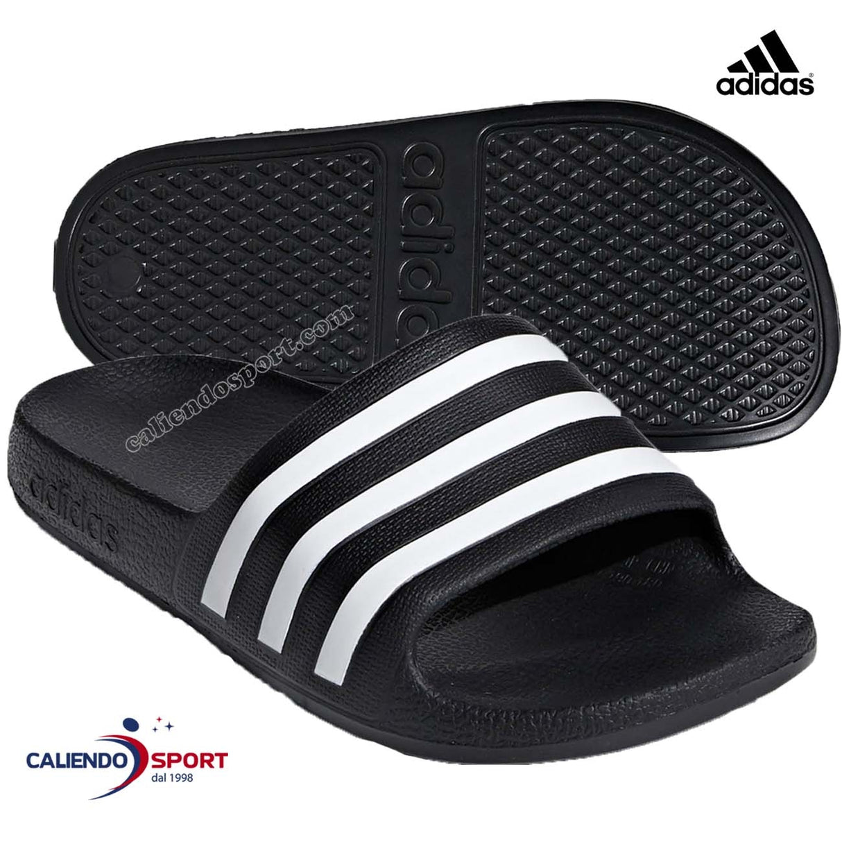 ADIDAS F35556 ADILETTE SLIDES NOIR BLANC