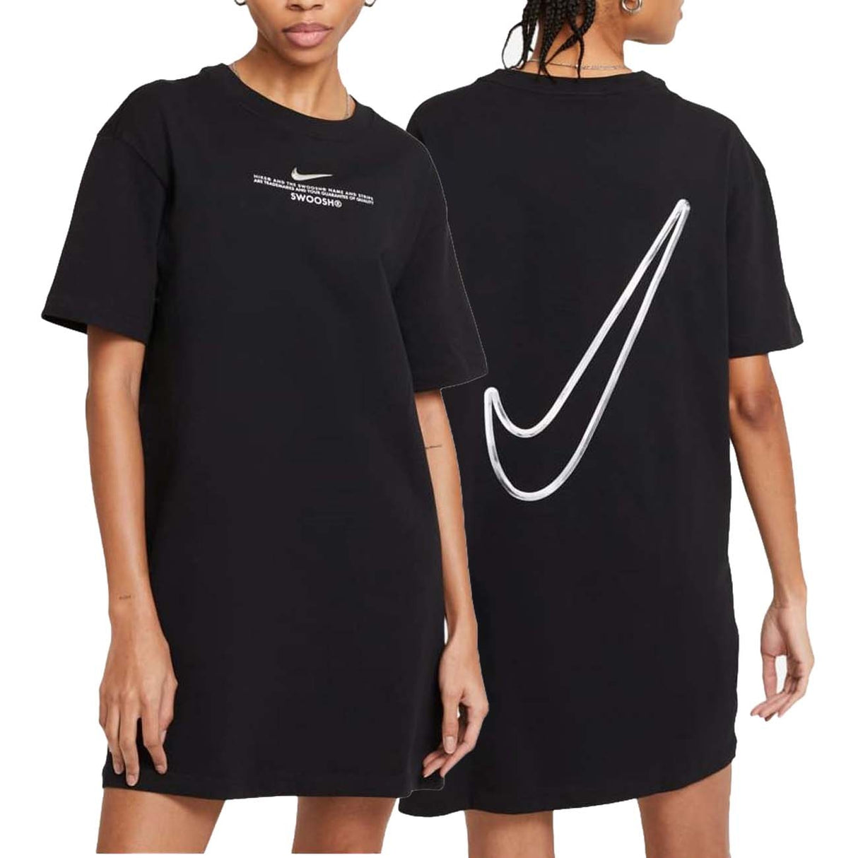 VESTITO DONNA NIKE CZ9406 SPORTSWEAR SWOOSH NERO