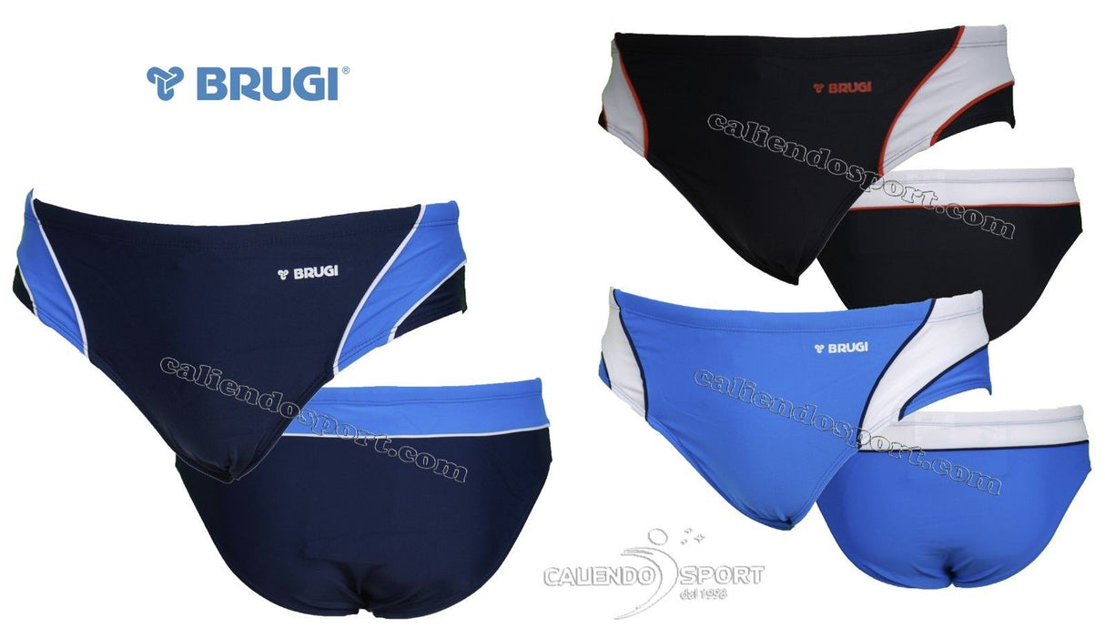 COSTUME SLIP UOMO MARE PISCINA BRUGI S21W NUOTO BLU AZZURRO NERO SPORT ACQUA