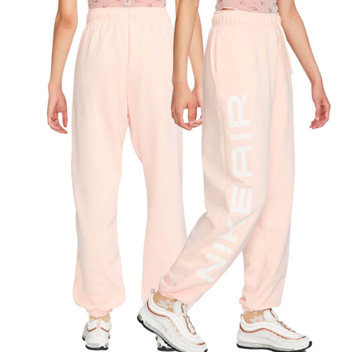 PANTALONE DONNA NIKE FB8051 838 OVERSIZED COTONE FELPATO