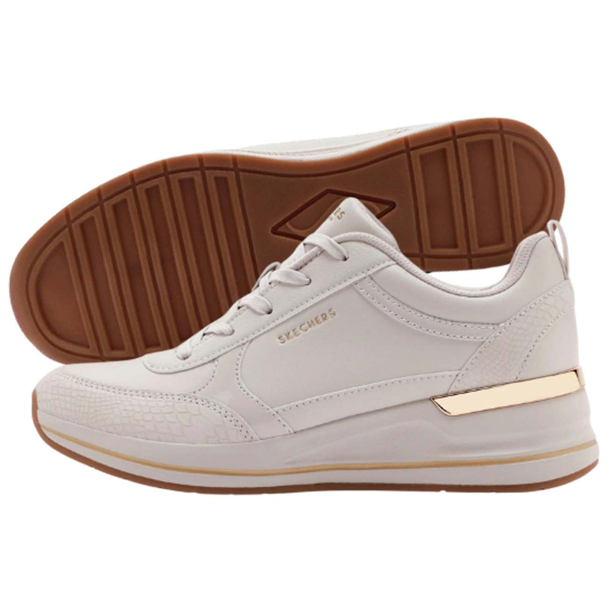 SCARPA DONNA SKECHERS 177345 OFWT BILLION 2 FINE SHINE