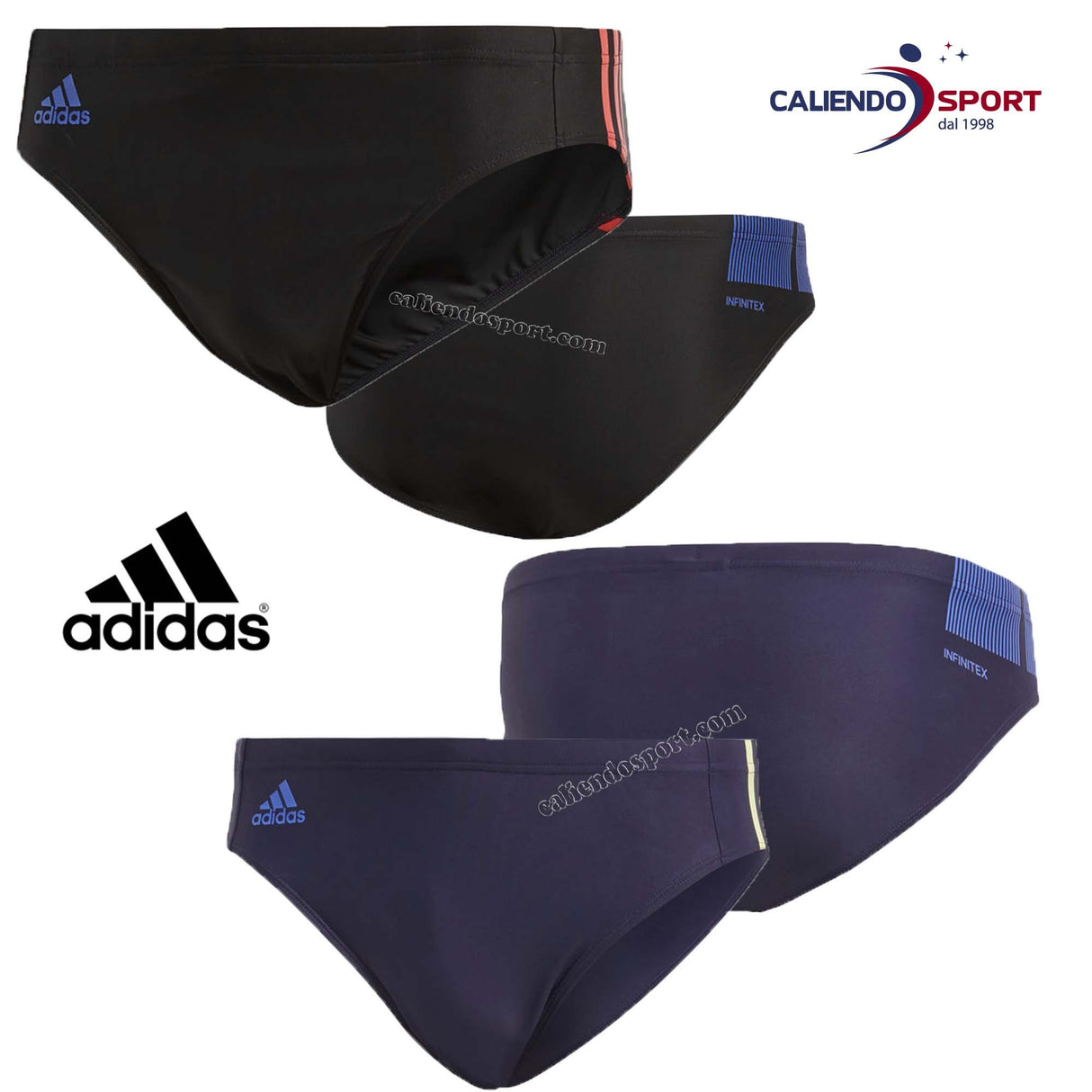 COSTUME HOMME CW4805 BR6074 ADIDAS NOIR BLEU PISCINE MER