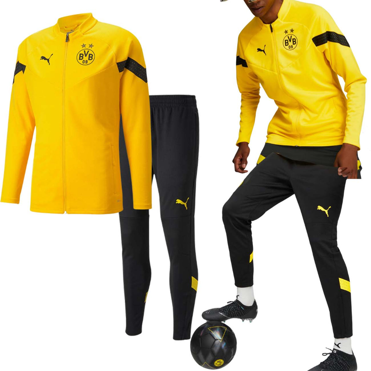 SURVÊTEMENT PUMA BORUSSIA DORTMUND 767675 767672 VESTE + PANTALON