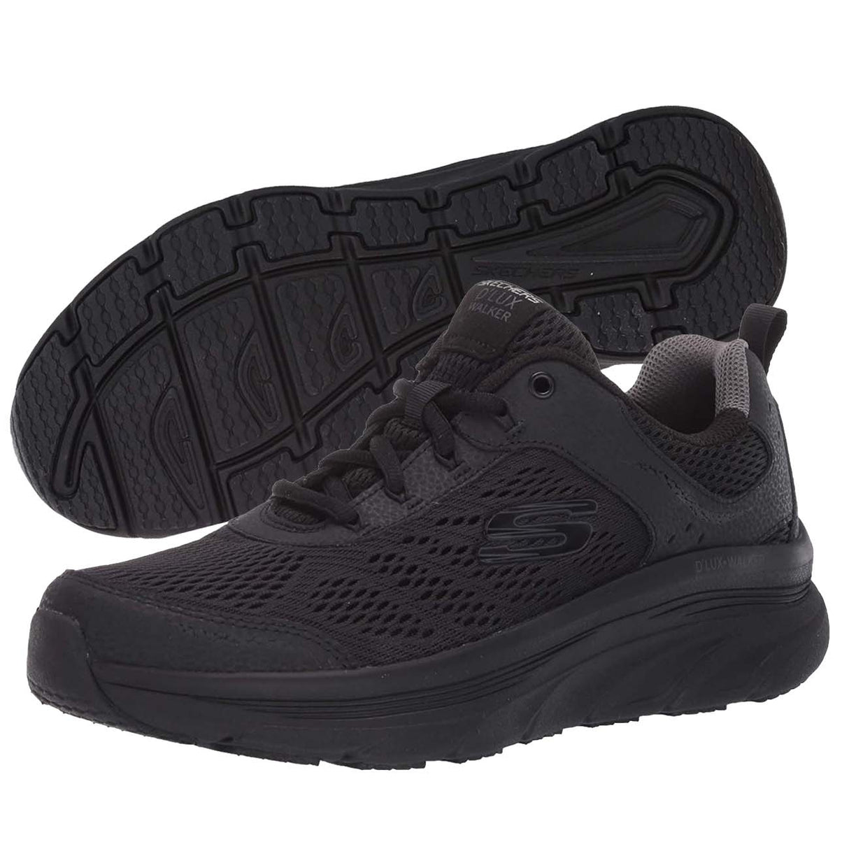 SKECHERS 232044 BBK RELAXED FIT D'LUX WALKER SHOE