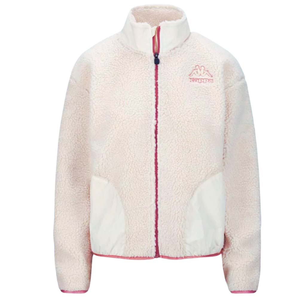 FELPA DONNA KAPPA 341P4BW A0T LOGO FELTRO BIANCA