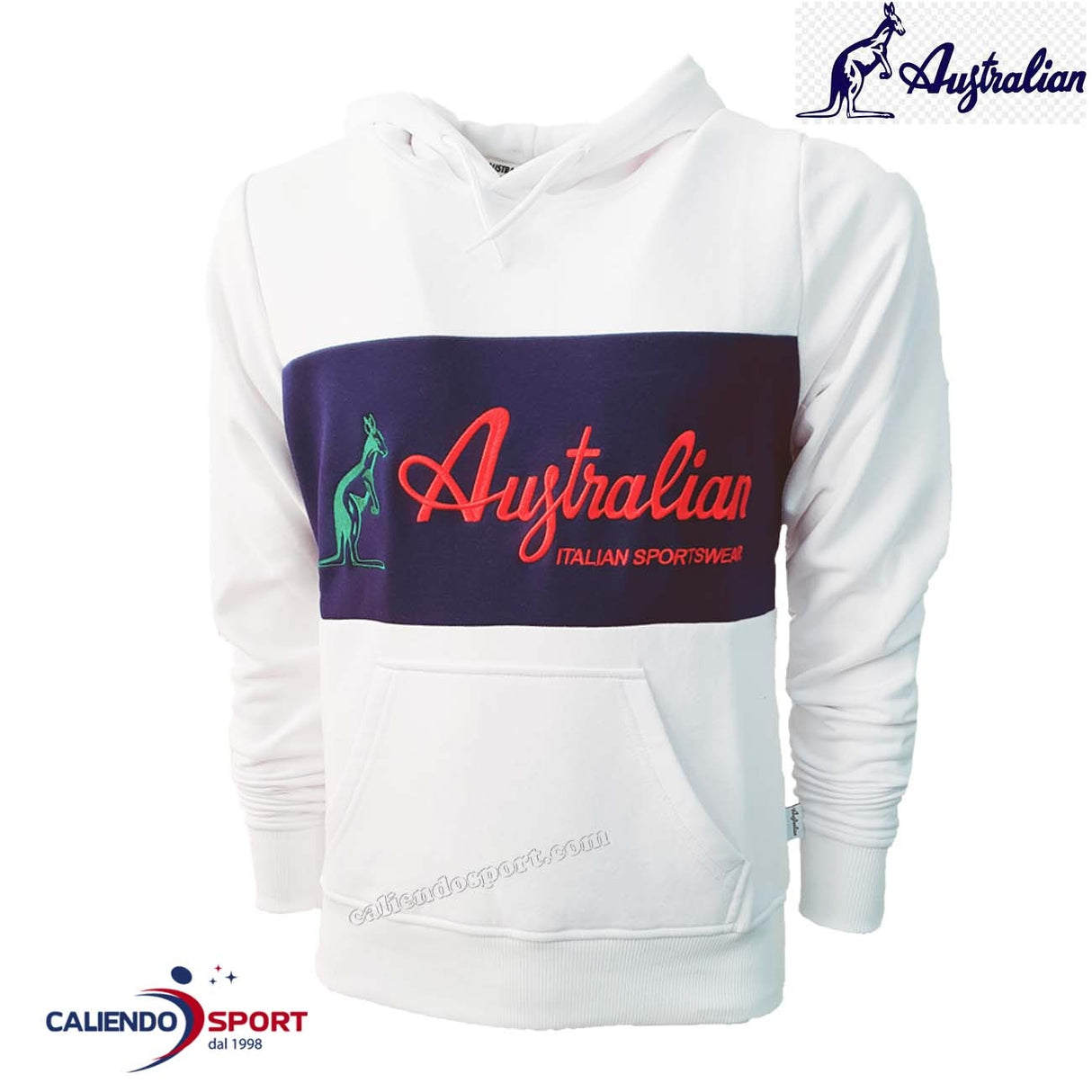 SWEAT-SHIRT AUSTRALIEN SWUFE0001 002 POLAIRE DE COTON BLANC