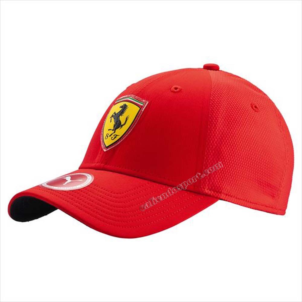 CAPPELLO FERRARI 021046 ROSSO NERO BERRETTO VISIERA RIGIDA