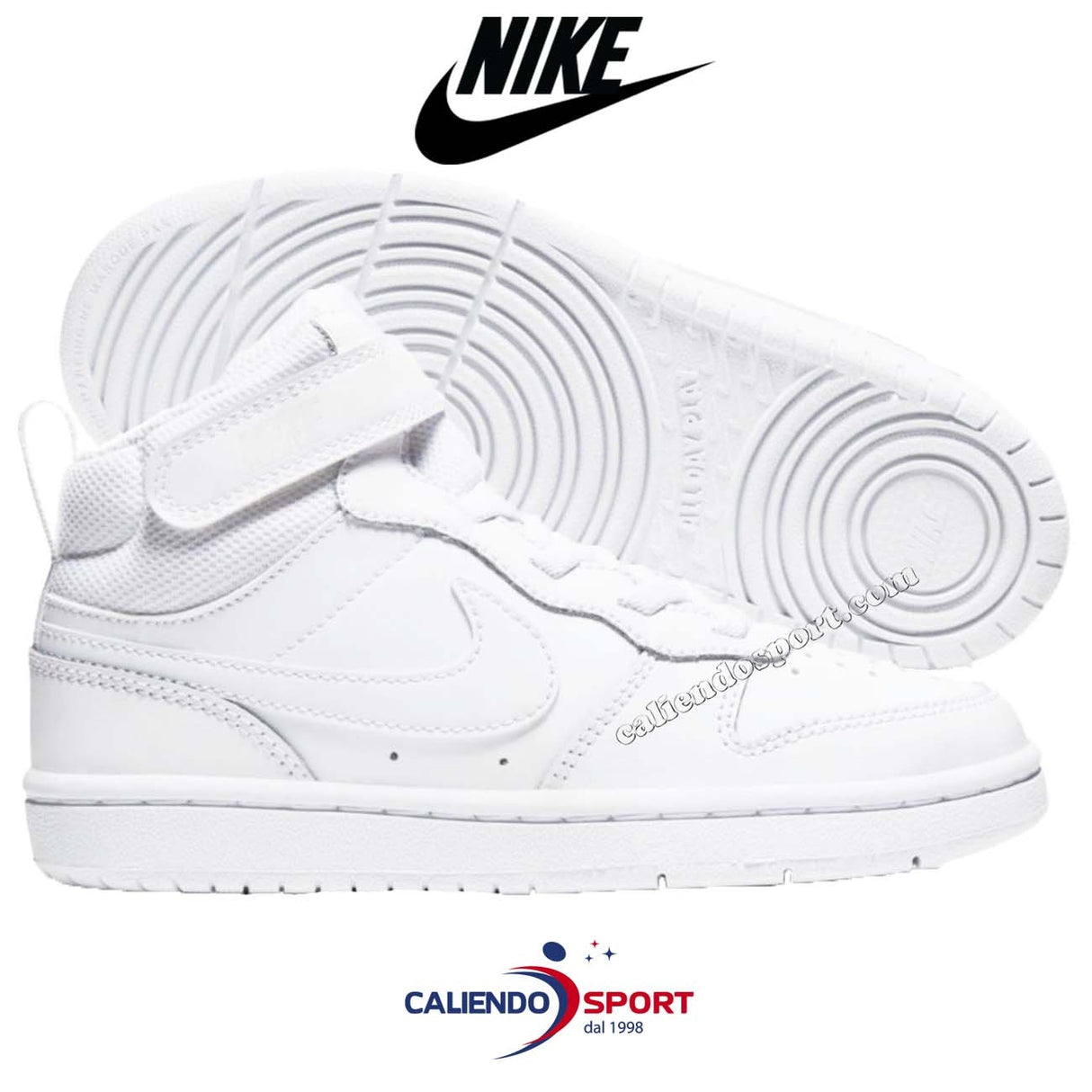 NIKE SHOE BOYS CD7783 100 00 COURT BOROUGH MID 2 PSV