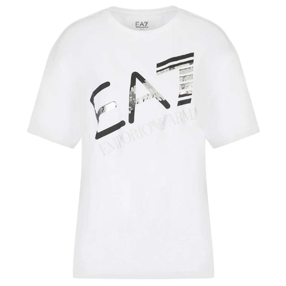 T-SHIRT FEMME 6LTT35 TJFKZ LOGO COTON