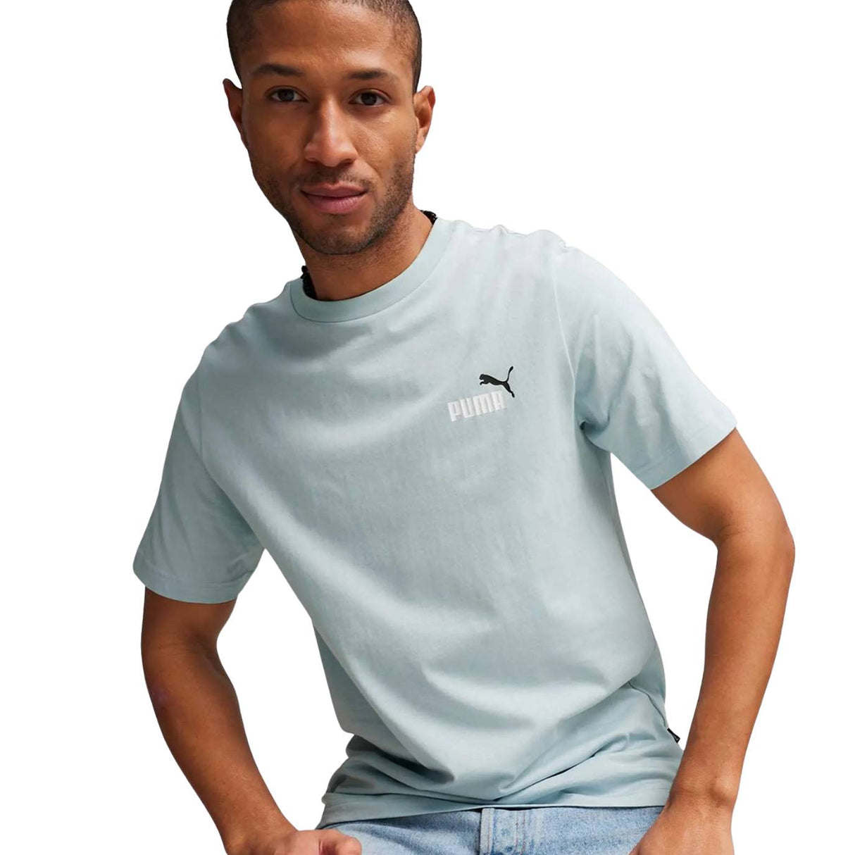 T-SHIRT PUMA 674470 22 GRAFHIC CELESTE SUMMER COTONE