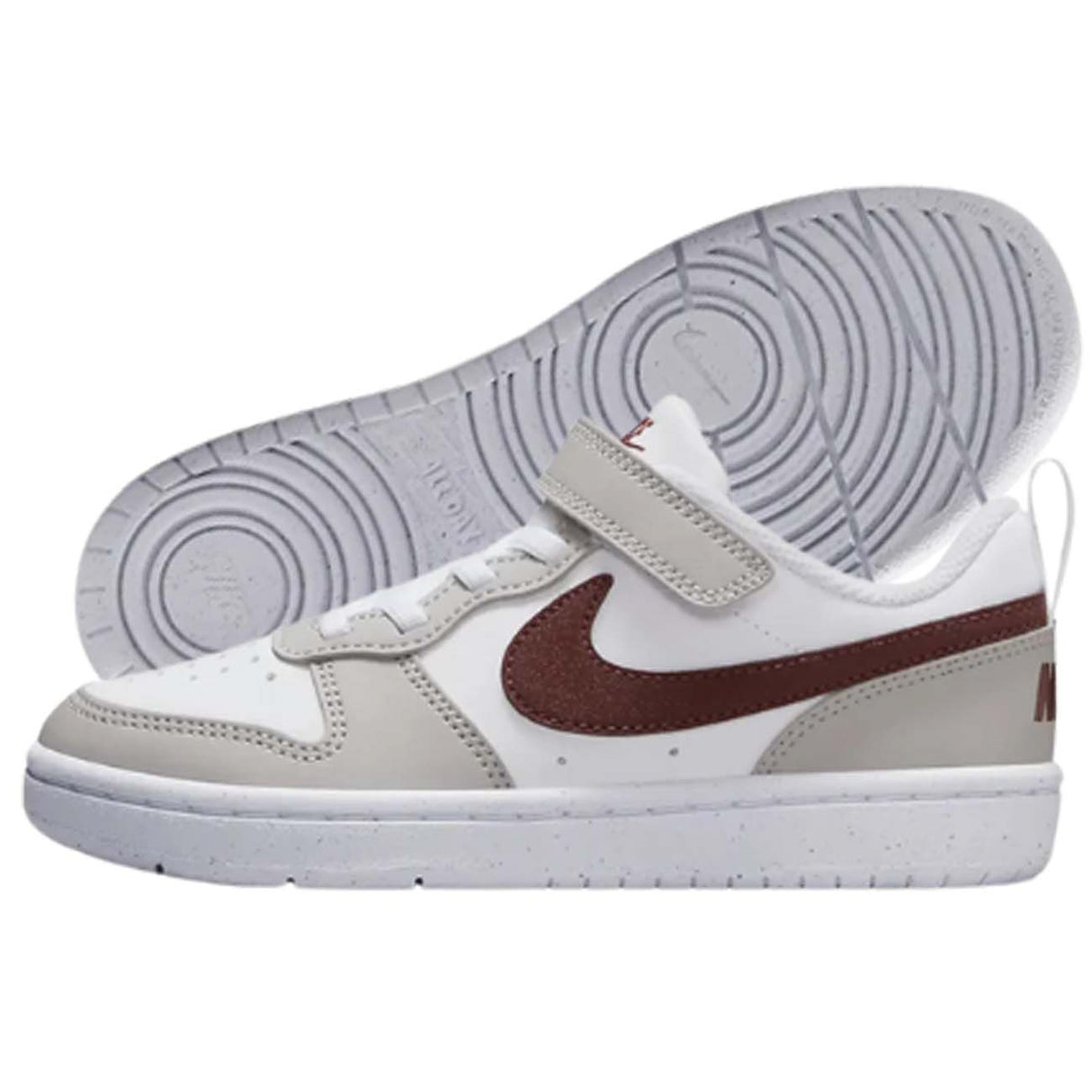 SCARPA BAMBINI NIKE FZ4522-100 COURT BOROUGH LOW RECRAFT