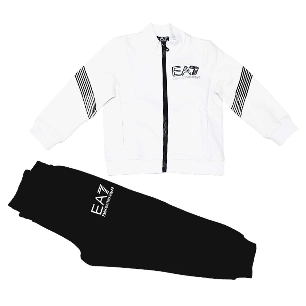 TUTA ARMANI EA7 RAGAZZI 6LBV58 BJEXZ COTONE FELPATO