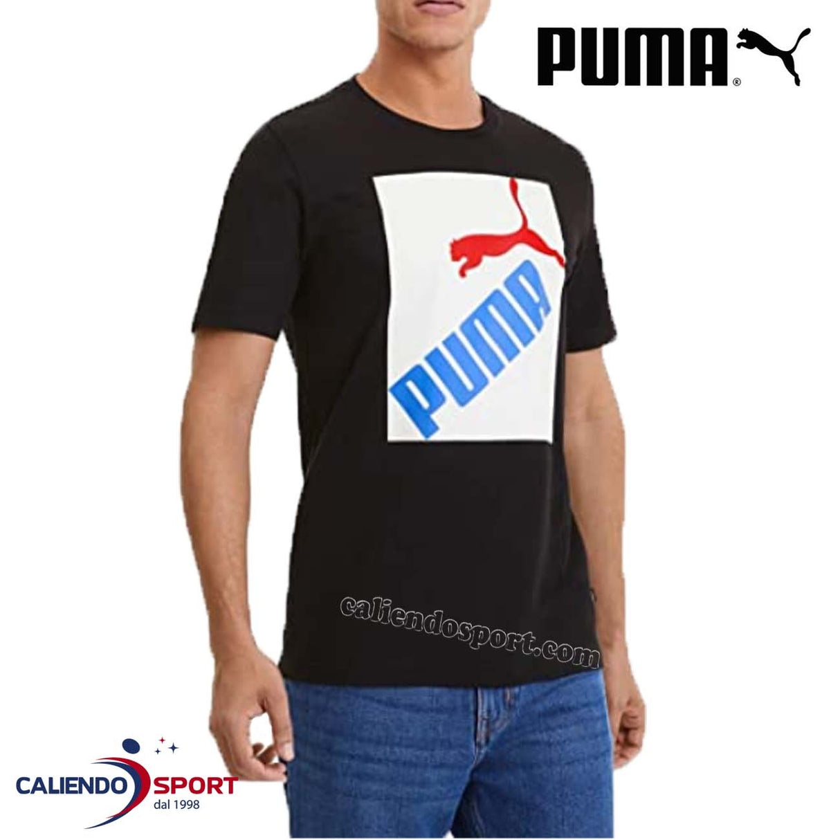 T-SHIRT PUMA 581386 51 NERO COTONE GIRO COLLO