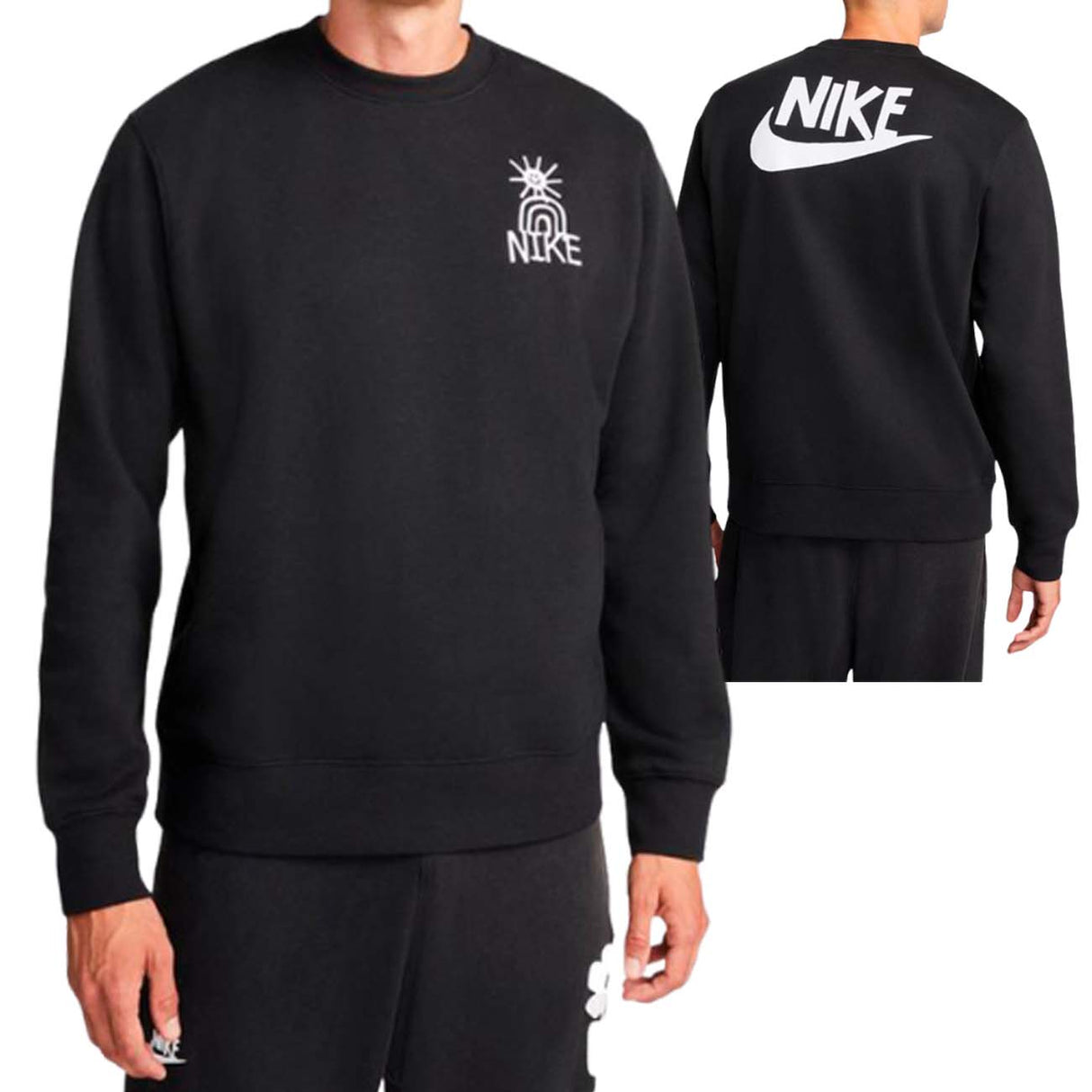 SWEAT-SHIRT EN COTON POLAIRE NOIR NIKE DQ4072 010