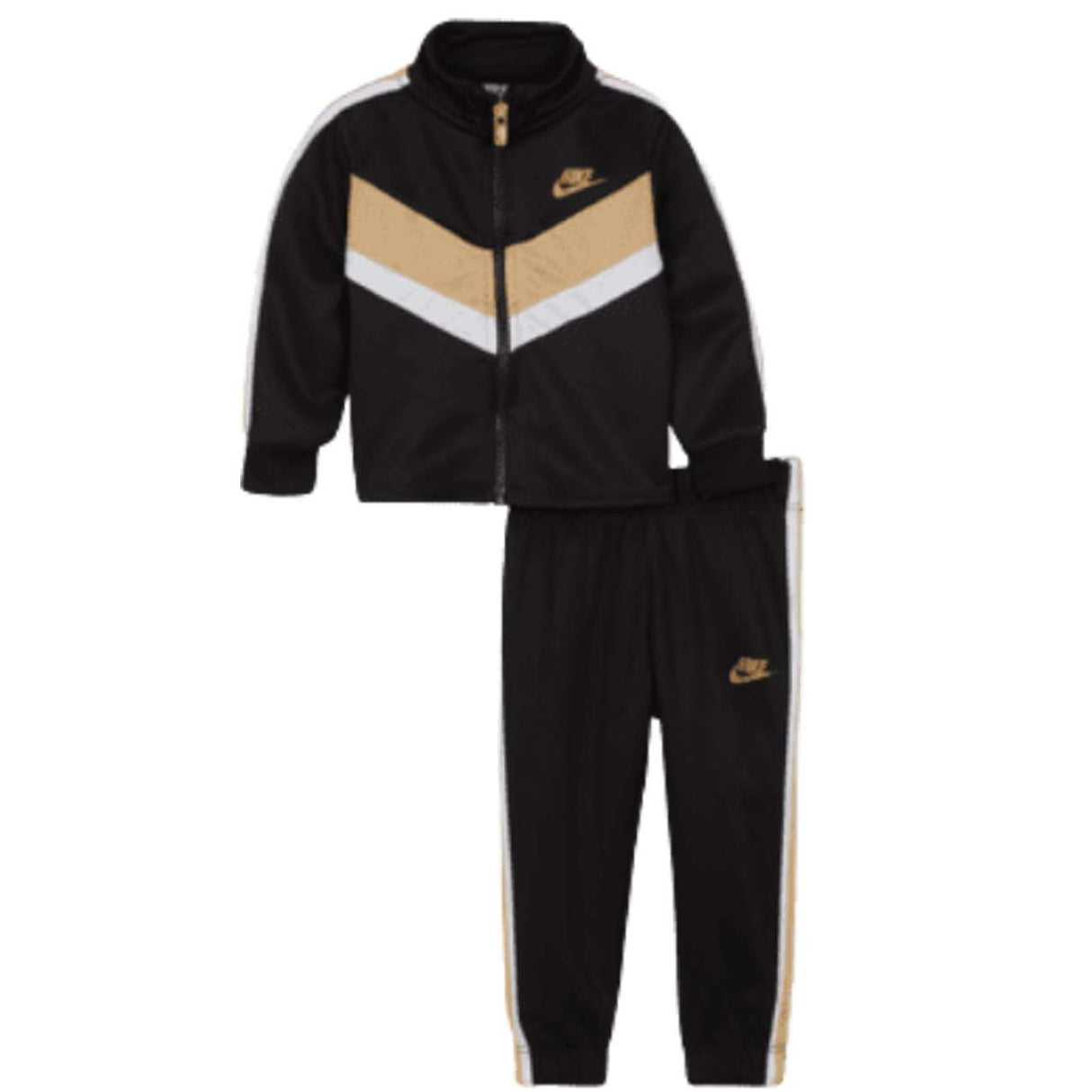 TUTA BAMBINI NIKE 16I113 023 ACETATA FULL ZIP NERO ORO