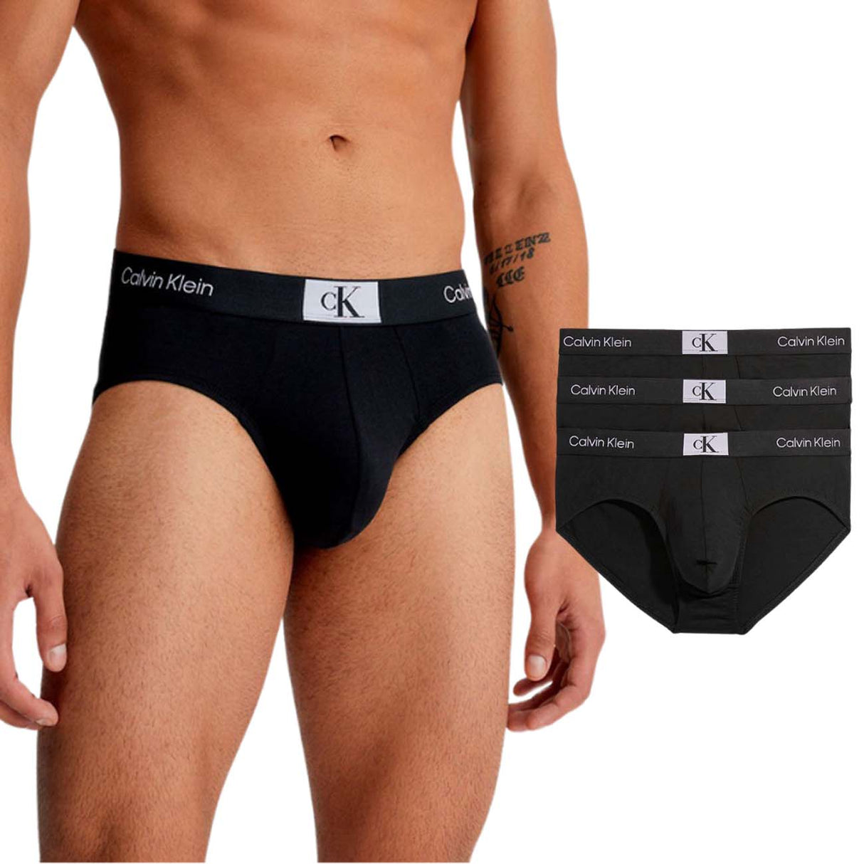 SLIP CALVIN KLEIN 00NB3527A UB1 CONFEZIONE 3 PEZZI NERO