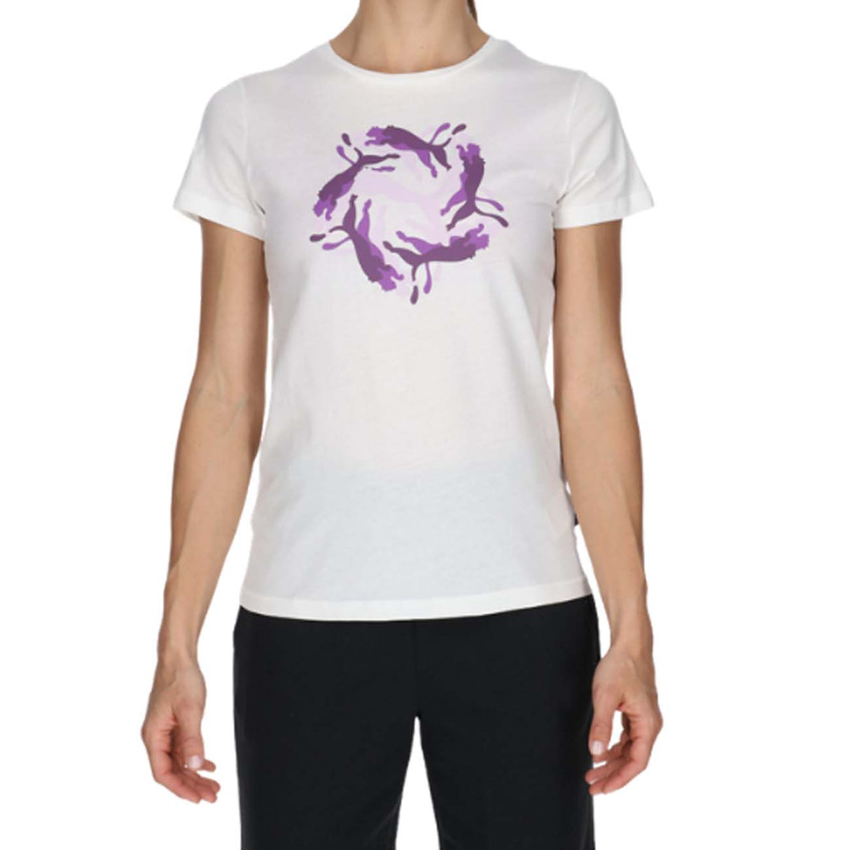 T-SHIRT DONNA PUMA 679915 02 GRAPHIC COTONE BIANCO