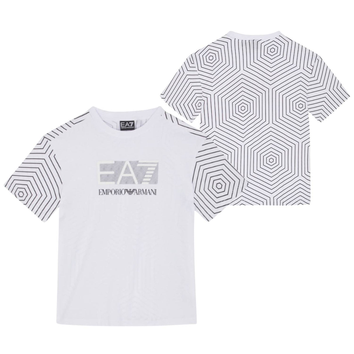 T-SHIRT RAGAZZI ARMANI EA7 E25 7B000044 U0002 BIANCO