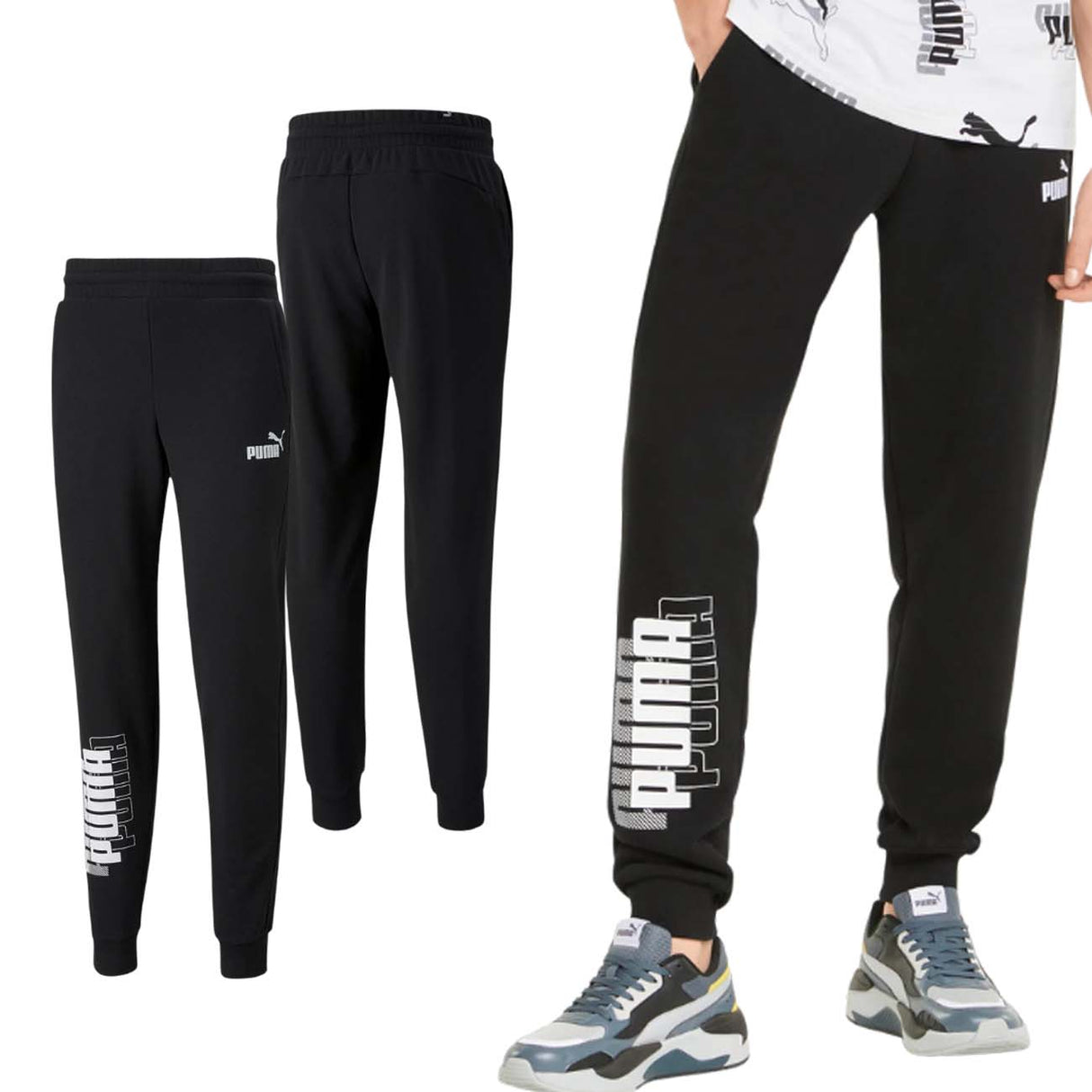 PANTALON EN COTON BROSSÉ PUMA 847381 POWER LOGO