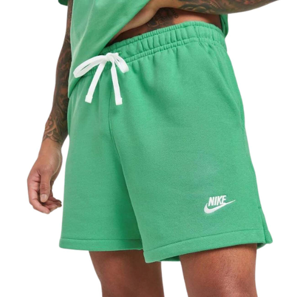 PANTALONCINO NIKE DX0731 363 CLUB FLEECE VERDE COTONE