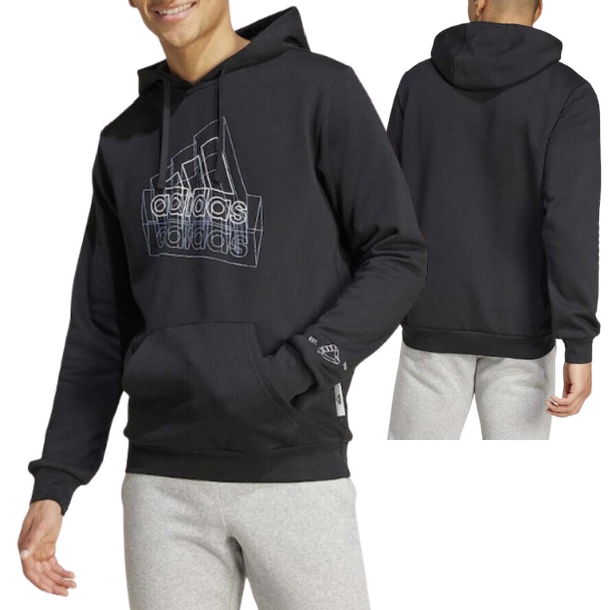 FELPA ADIDAS IW2636 COTONE FELPATO NERO