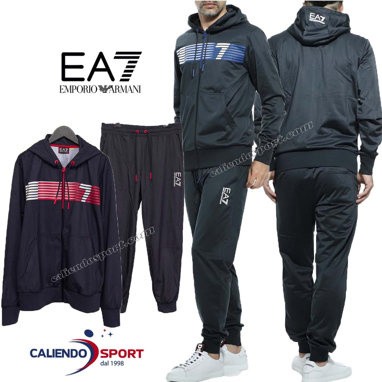 SURVÊTEMENT HOMME ARMANI 6GPV60PJ08Z AVEC CAPUCHE NOIRE