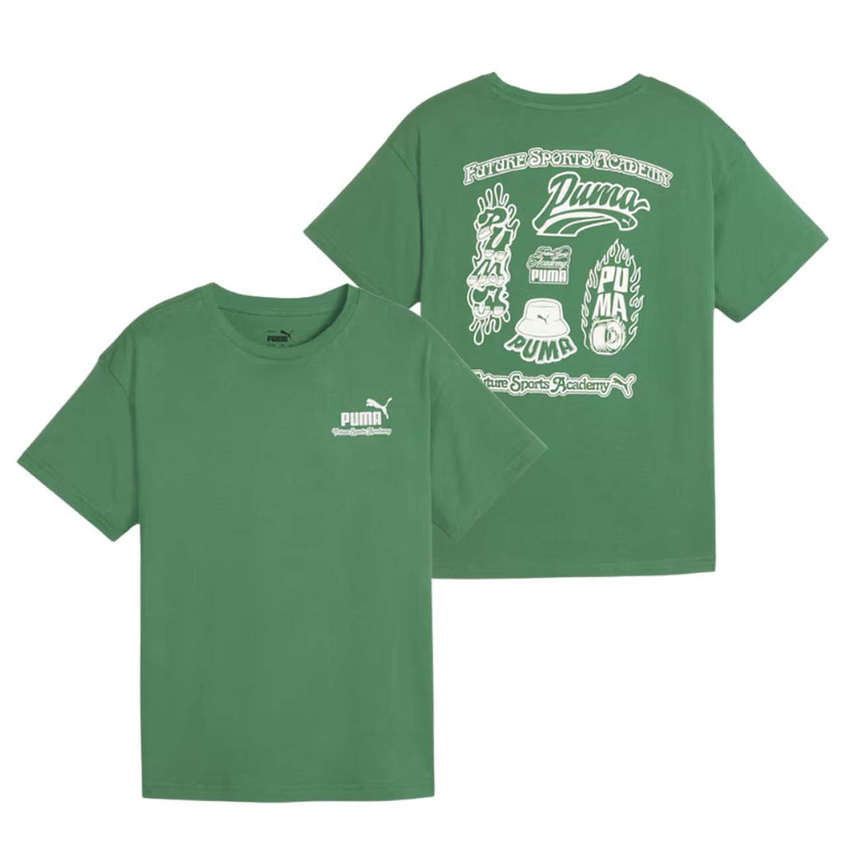 T-SHIRT RAGAZZI PUMA 679238 86 ESSENTIALS COTONE VERDE