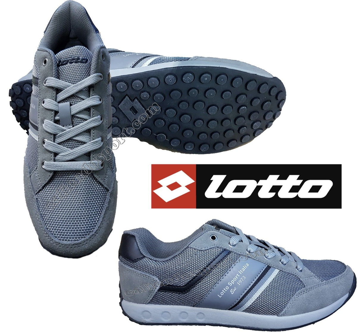SCARPA LOTTO GINNASTICA UOMO SPORT R6394 KEVINIIINY GRIGIO PALESTRA CASUAL sneak