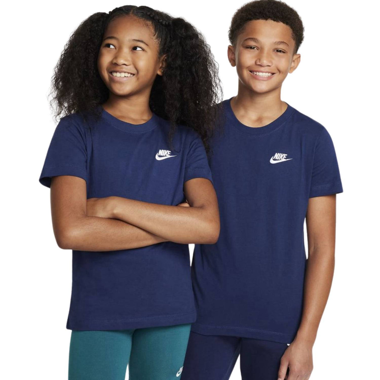 T-SHIRT RAGAZZI NIKE FZ5177-410 COTONE BLU