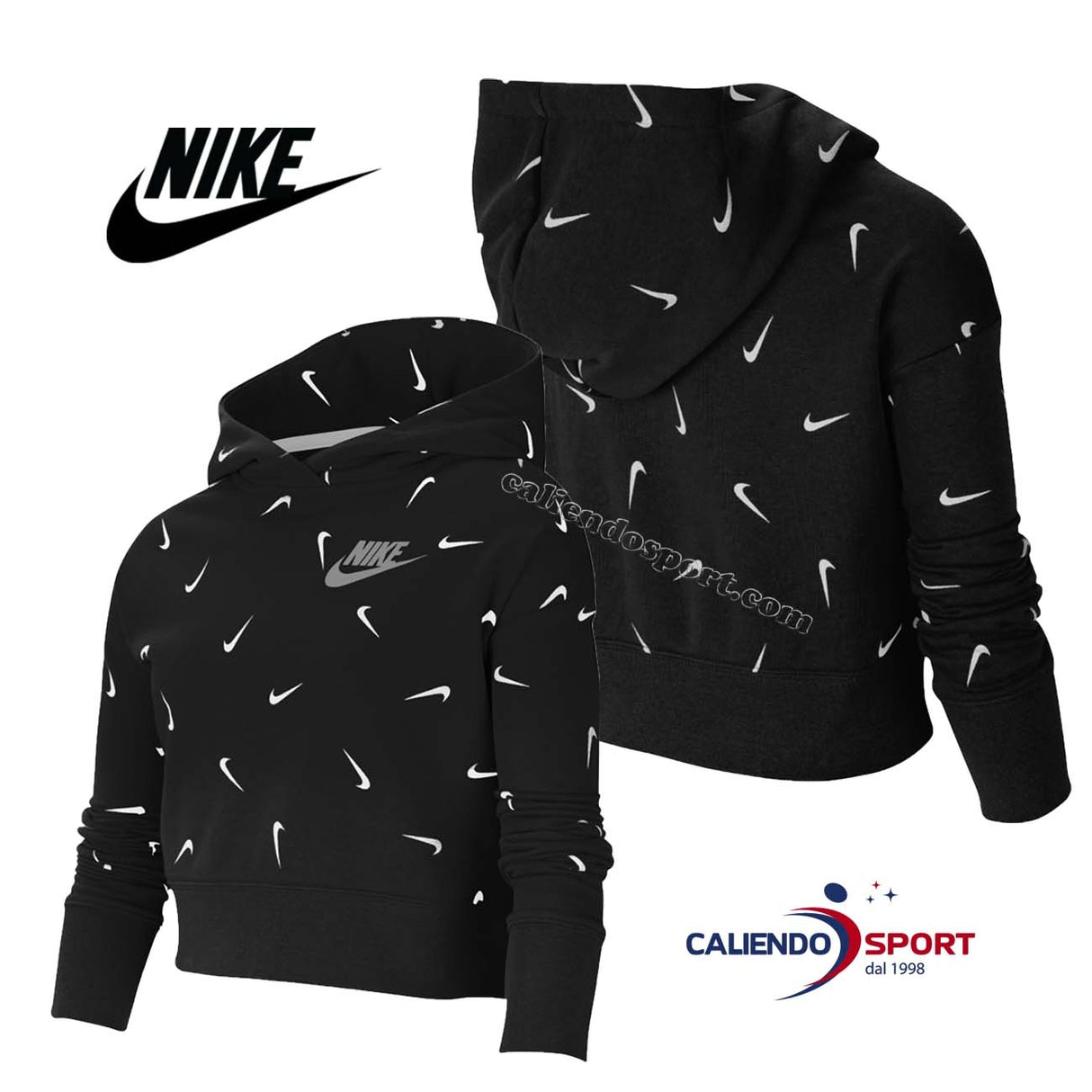 NIKE WOMEN'S CZ2566 100 HOODIE BLACK