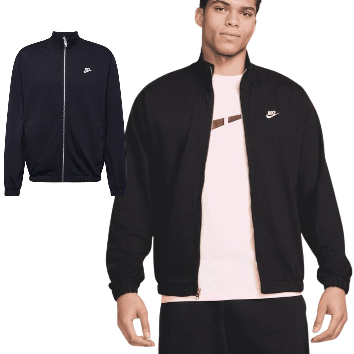 FELPA NIKE FQ3426 010 CLUB SPORTWEAR COTONE GARZATO NERO