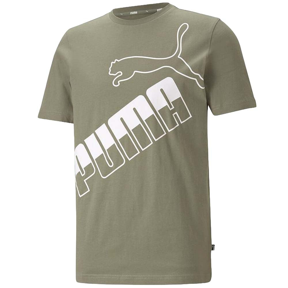 PUMA T-SHIRT 585771 BIG LOGO TEE YELLOW RED