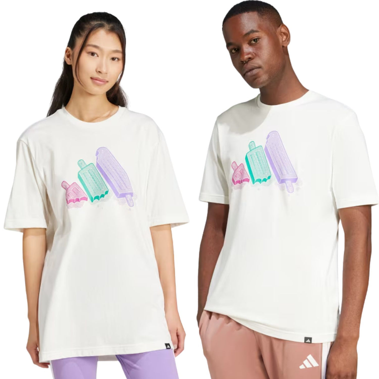 T-SHIRT ADIDAS JJ4020 LOUNGE ICE GRAPHIC COTONE