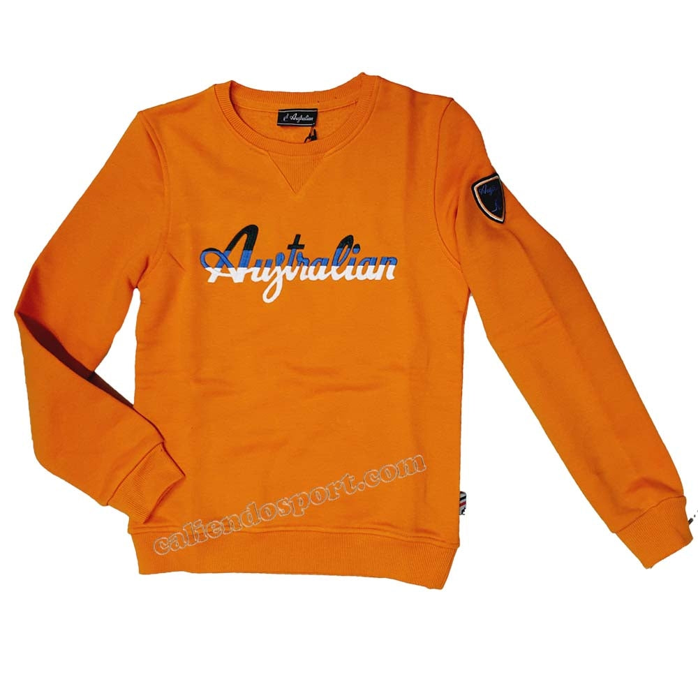 FELPA AUSTRALIAN AS0050 RAGAZZI COTONE FELPATO GRANDE STAMPA