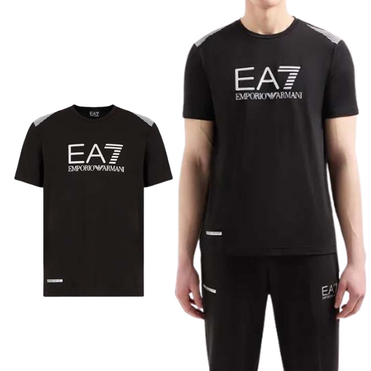 T-SHIRT ARMANI EA7 E24 3DPT29 PJULZ 1200 NERO COTONE