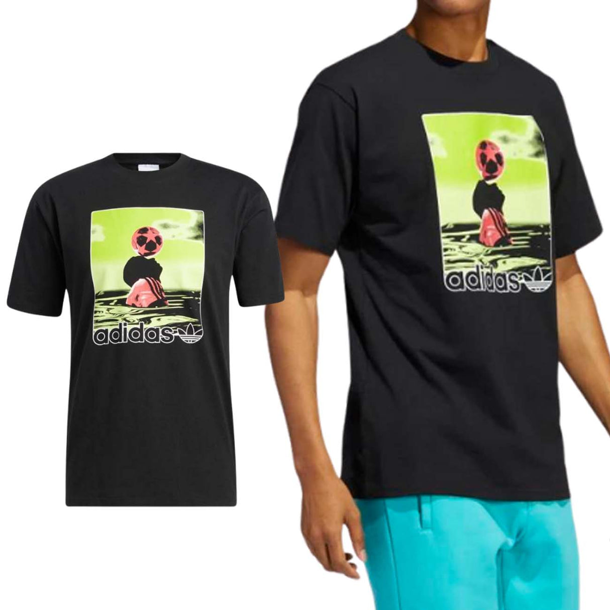 T-SHIRT ADIDAS HC2128 POUR HOMMES AVEC PHOTO DE FOOTBALL