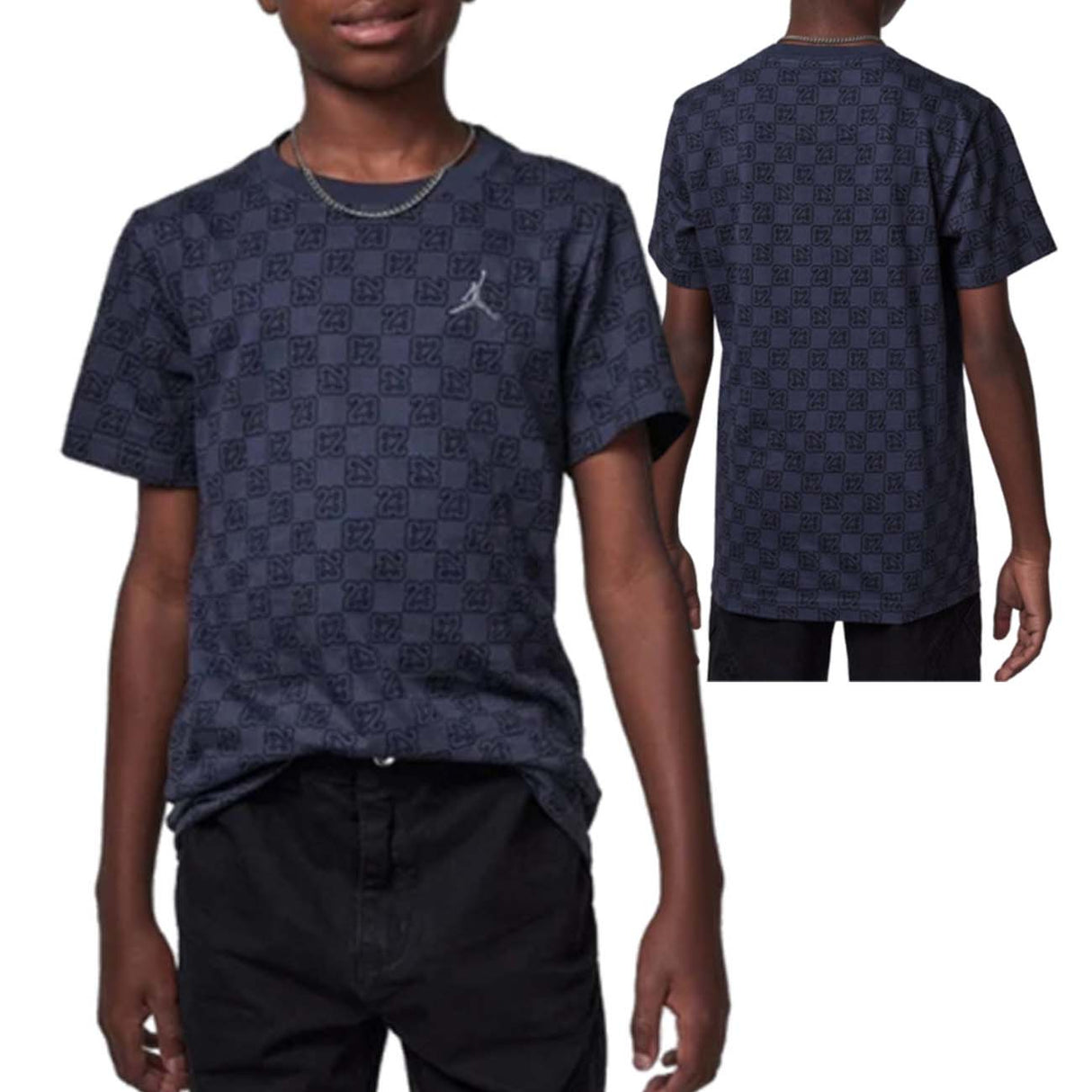 T-SHIRT RAGAZZI JORDAN 95D365 U90 MONOGRAM COTONE