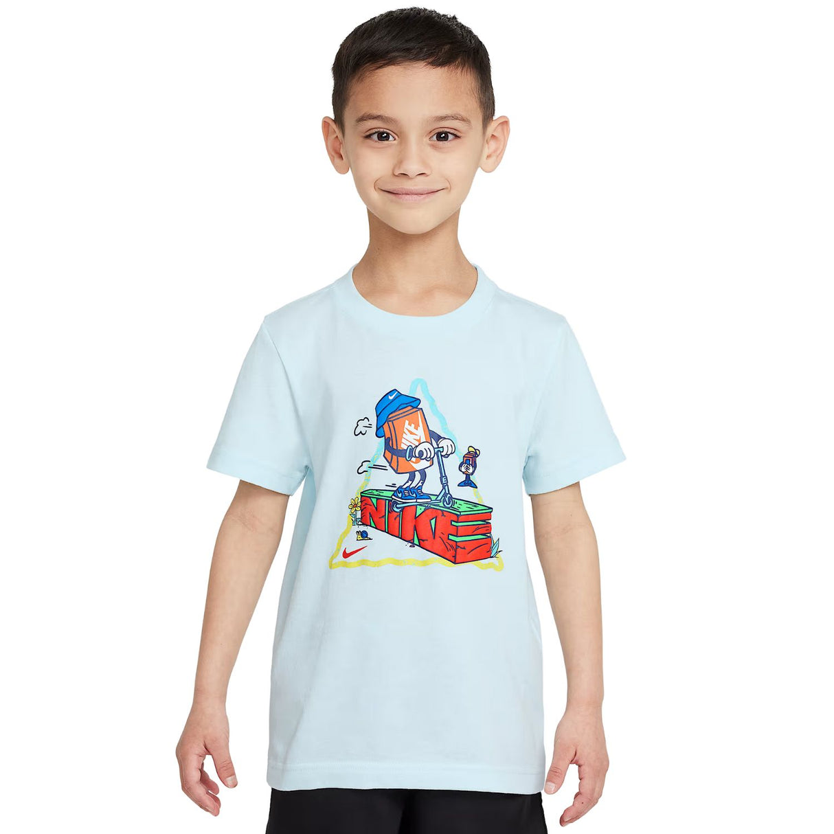 T-SHIRT RAGAZZI NIKE 86N061 G25 COTONE CELESTE