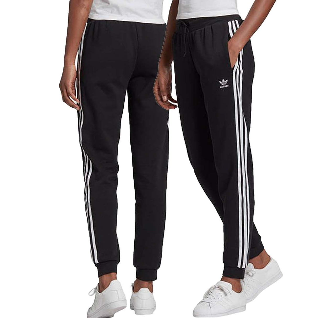 PANTALONE ADIDAS GD2255 SLIM NERO COTONE GARZATO