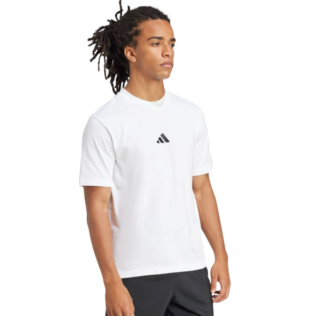 T-SHIRT ADIDAS JF1092 COTONE BIANCO ESSENTIALS