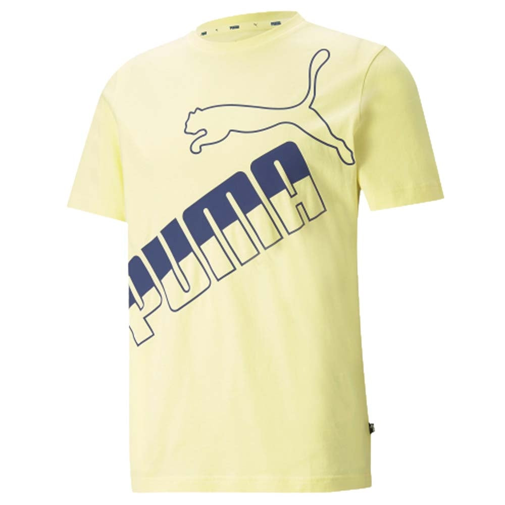 PUMA T-SHIRT 585771 BIG LOGO TEE YELLOW RED