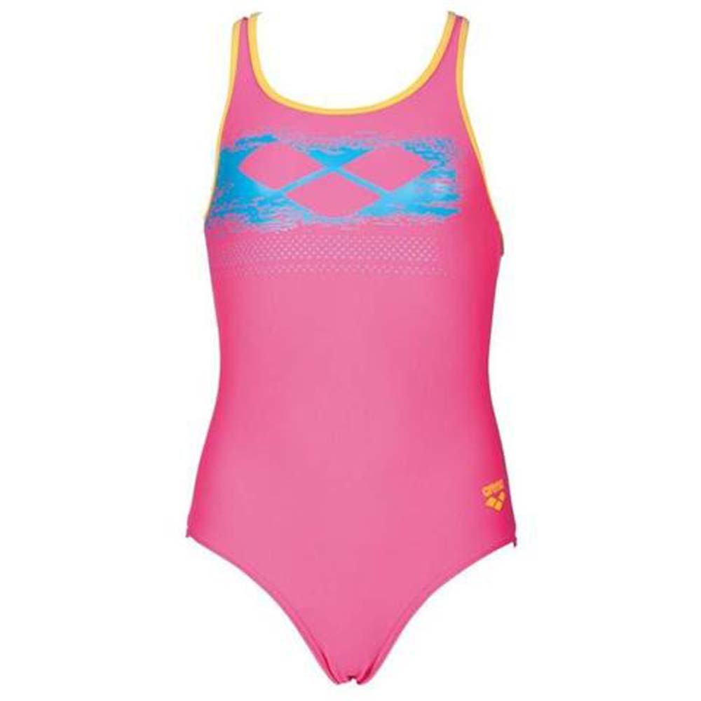 ARENA GIRL'S SWIMSUIT 001330 SCRATCHHY PINK BLUE POOL SWIMMING SEA DIVING CHILDREN