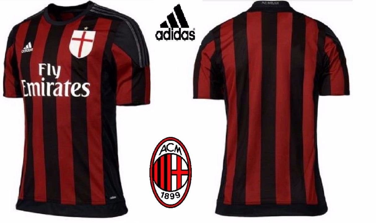 Adidas Milan Official Men's Football T-Shirt Sports ADIDAS SHORT SLEEVED JERSEY
