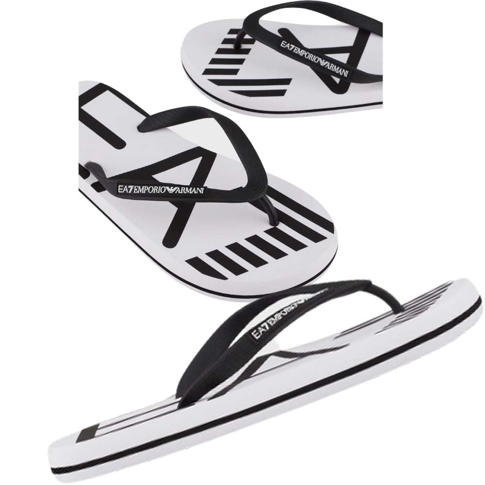 TONGS BICOLORE AVEC GRAND LOGO ARMANI EA7 XCQ004