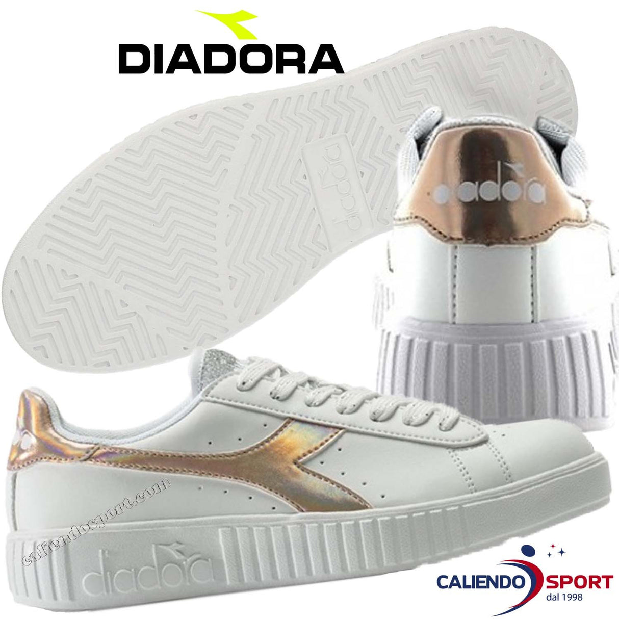 CHAUSSURES FEMMES DIADORA 174366 20006 GAME STEP SHINY SNEAKER SPORT BLANC CASUAL