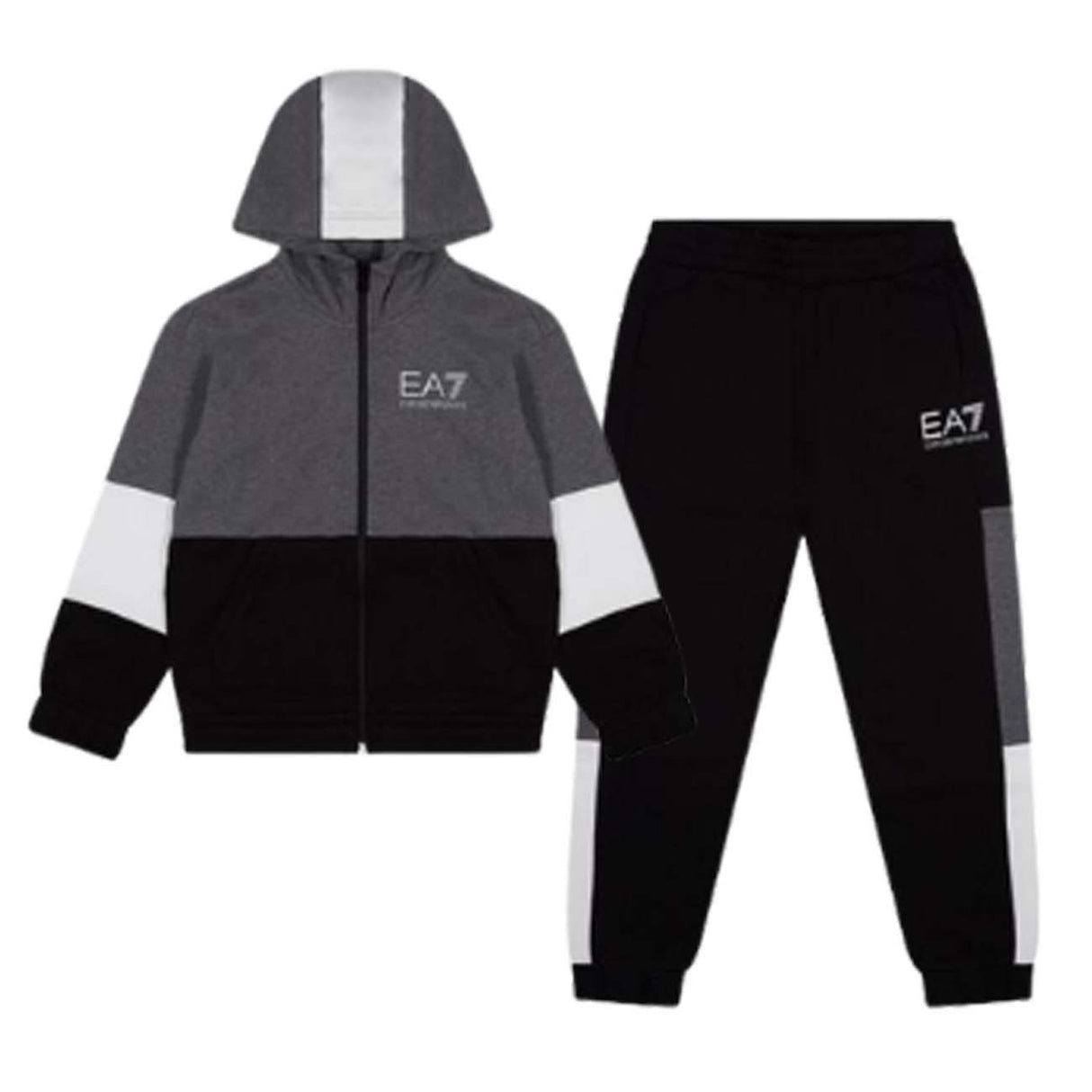 TUTA RAGAZZI ARMANI EA7 6LBV61 BJEXZ COTONE FELPATO