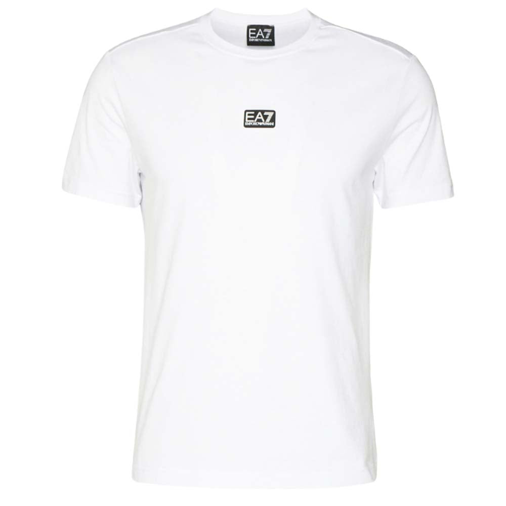 T-SHIRT EN COTON NOIR ET BLANC ARMANI EA7 3RPT05 PJ02Z